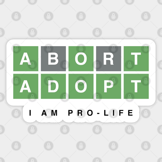 Pro Life - Abortion - Wordle Sticker by Design By Leo